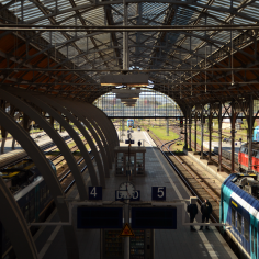 Blick auf die Gleise vom L&uuml;becker Hauptbahnhof